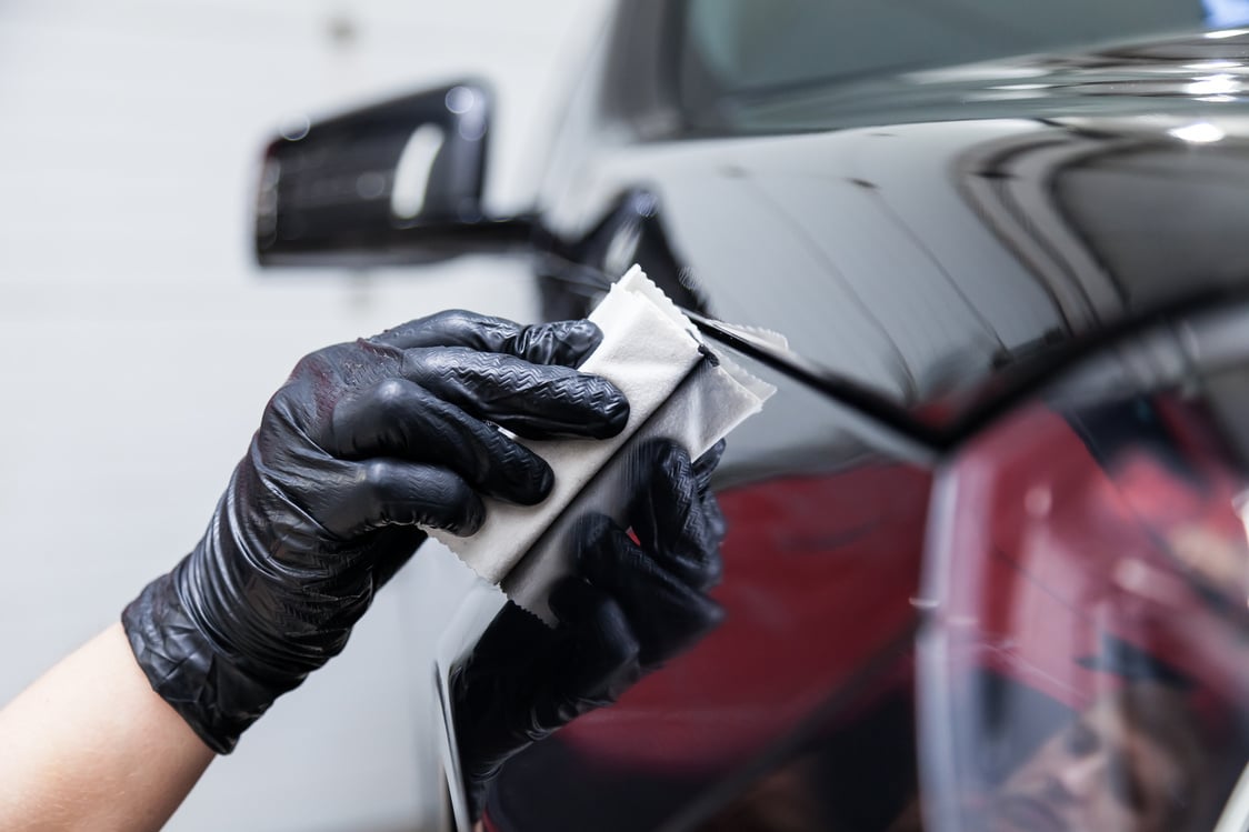 Process of Applying a Nano-Ceramic Coating on the Car's Fend